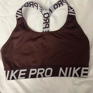 Nike Pro Women's Chocolate Sports Bra